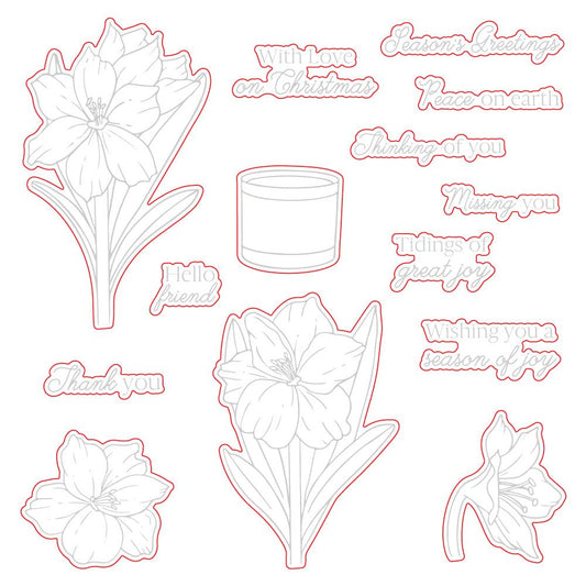 Holiday Blooms - Honey Cuts - Coordinating Dies - Retiring - Honey Bee Stamps