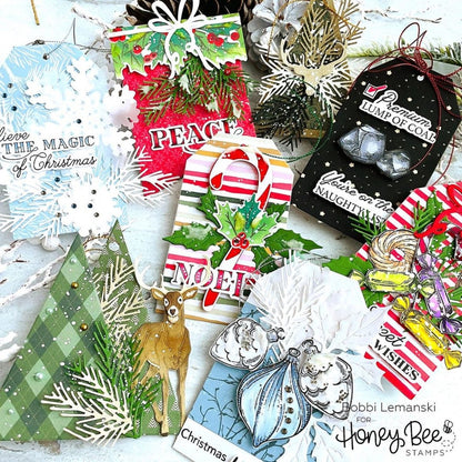 Holiday Treats Vintage Gift Card Box Add - On - 6x6 Photopolymer Stamp Set - Retiring - Honey Bee Stamps