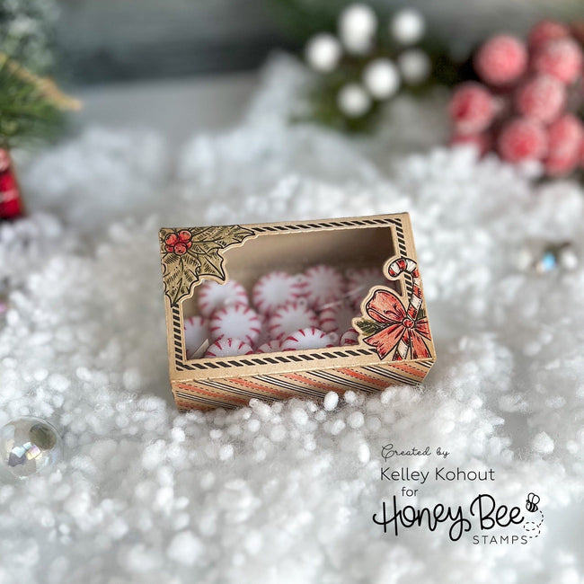 Holiday Treats Vintage Gift Card Box Add-On 6x6 Stamp Set - Honey Bee Stamps