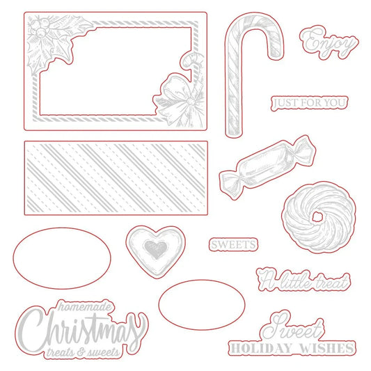 Holiday Treats Vintage Gift Card Box Add - On - Honey Cuts - Coordinating Dies - Retiring - Honey Bee Stamps