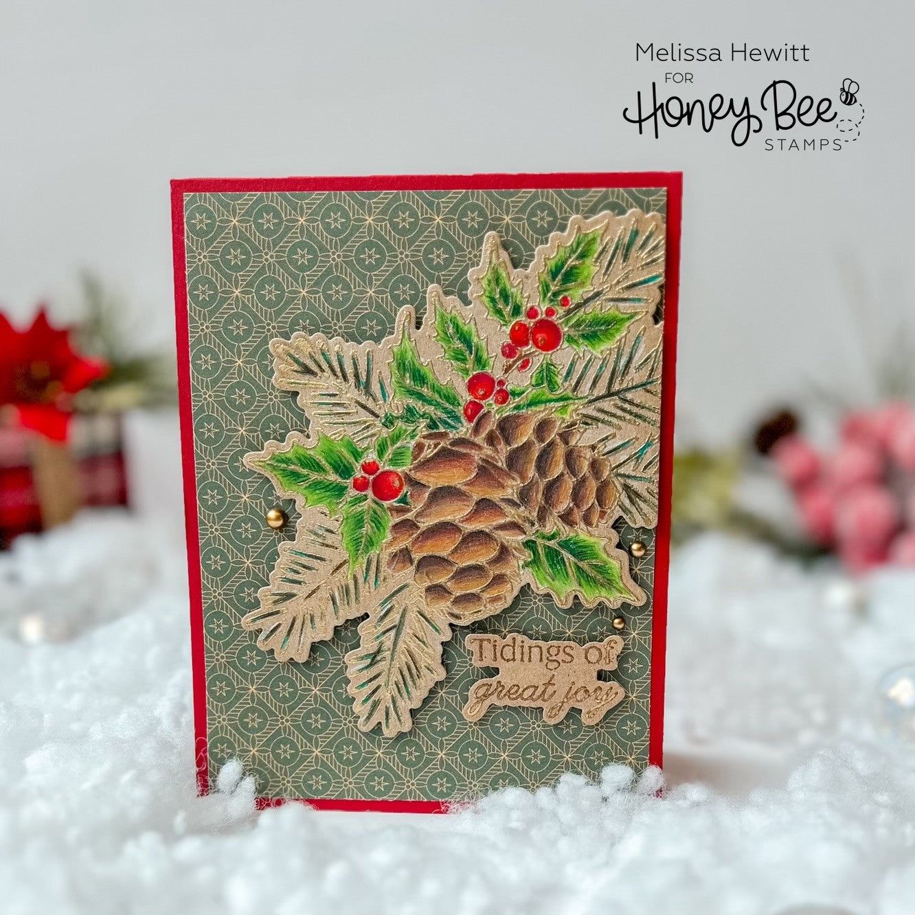 Holiday Wishes Paper Pad 6x8.5 - 24 Double Sided Sheets - Honey Bee Stamps