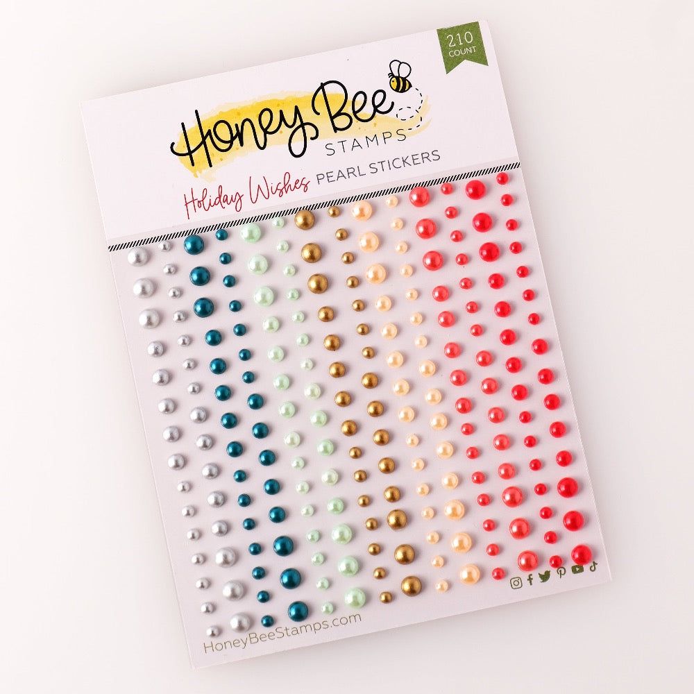 Holiday Wishes Pearls - Pearl Stickers - 210 Count - Honey Bee Stamps