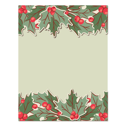 Holly Border - Set of 2 - Coordinating 6x6" Stencils - Retiring - Honey Bee Stamps