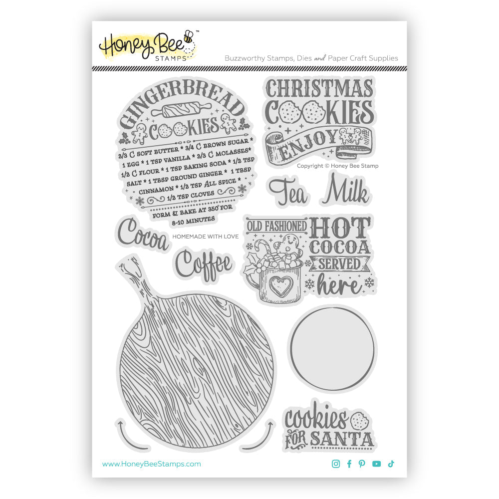 Homemade With Love - 6x8 Photopolymer Stamp Set - Honey Bee Stamps
