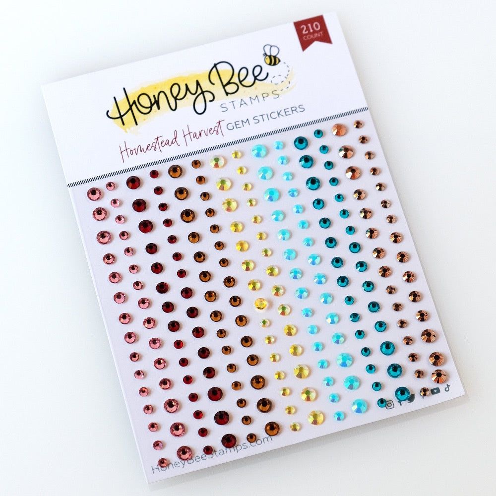 Homestead Harvest Gem Stickers - 210 Count - Honey Bee Stamps