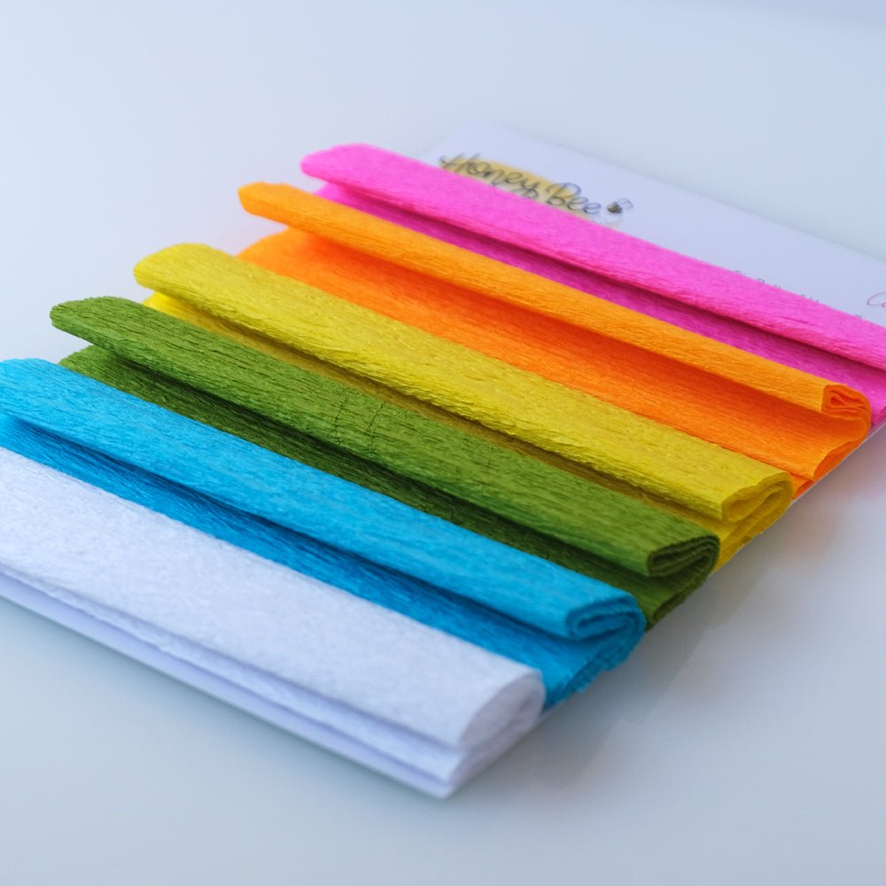 Honey Bee Heavy Crepe Paper 6 Roll pk - Celebration - Retiring - Honey Bee Stamps