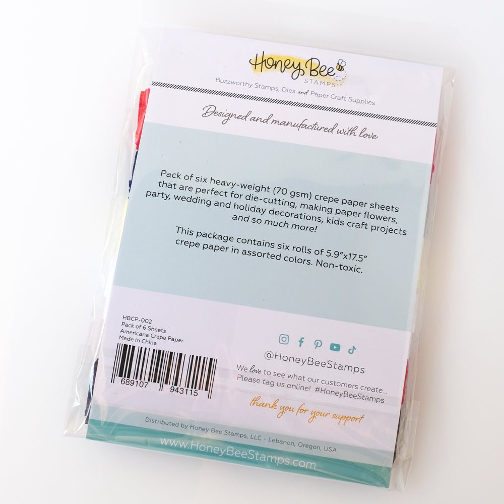 Honey Bee Heavy Crepe Paper - Americana - Retiring - Honey Bee Stamps