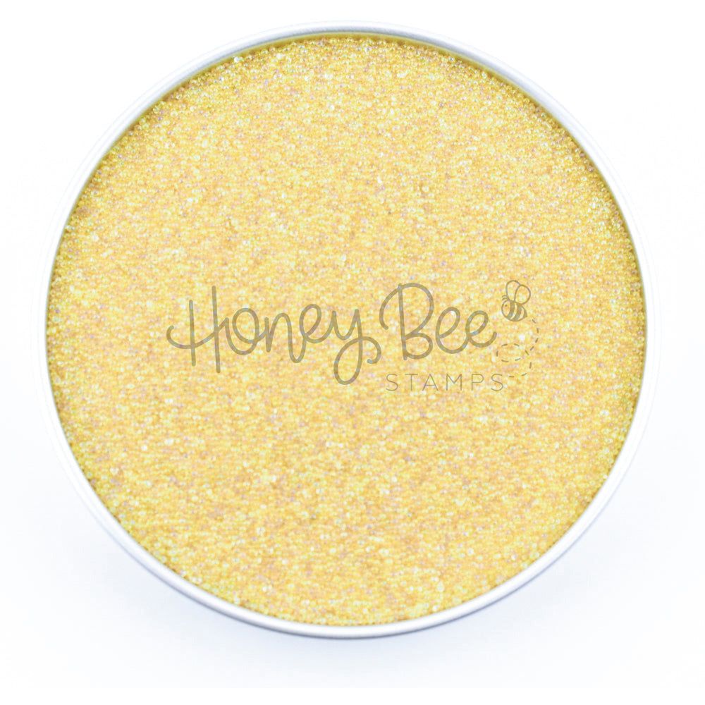 Honey - Yellow Tiny Bubbles No Hole Glass Beads - Honey Bee Stamps