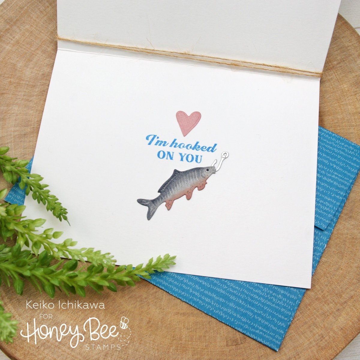 Hooked on You - 6x6 Photopolymer Stamp Set - Honey Bee Stamps