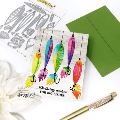 Hooked on You - 6x6 Photopolymer Stamp Set - Honey Bee Stamps