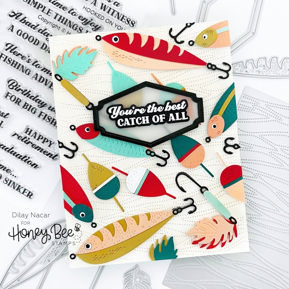 Hooked On You - Honey Cuts - Coordinating Dies - Honey Bee Stamps