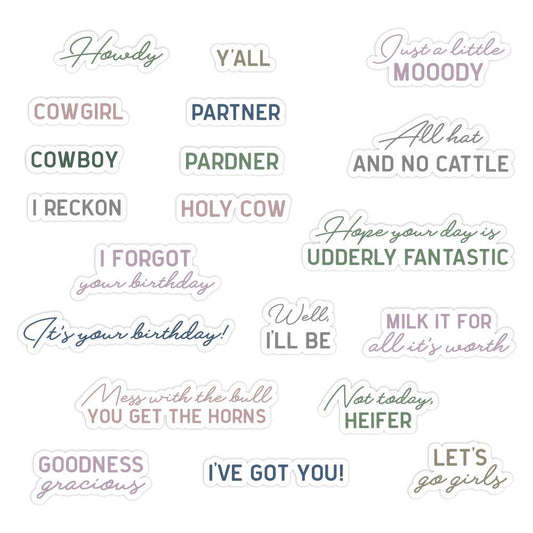 Howdy Y'all - 4x6 Photopolymer Stamp Set - Honey Bee Stamps