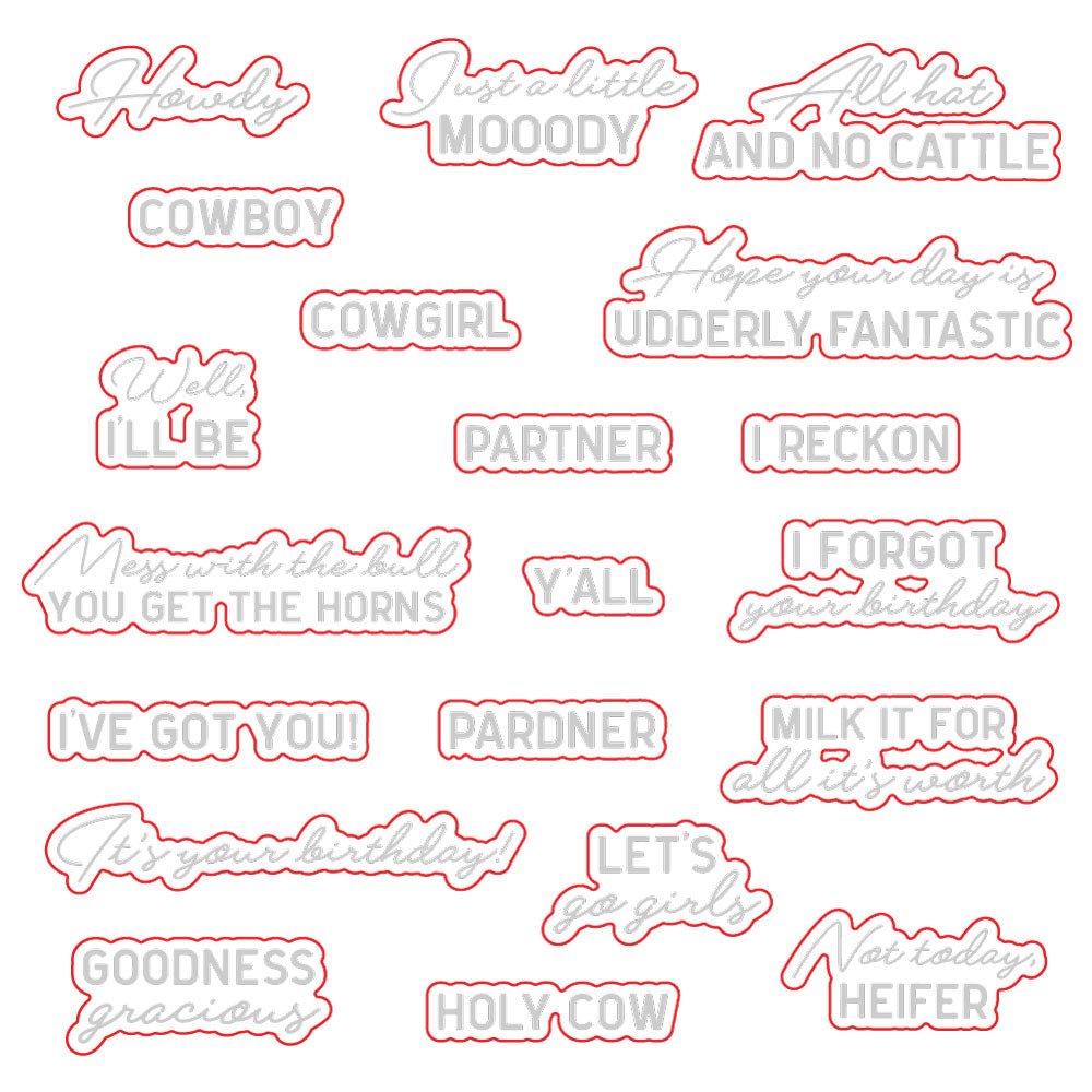 Howdy Y'all - Honey Cuts - Coordinating Dies - Honey Bee Stamps