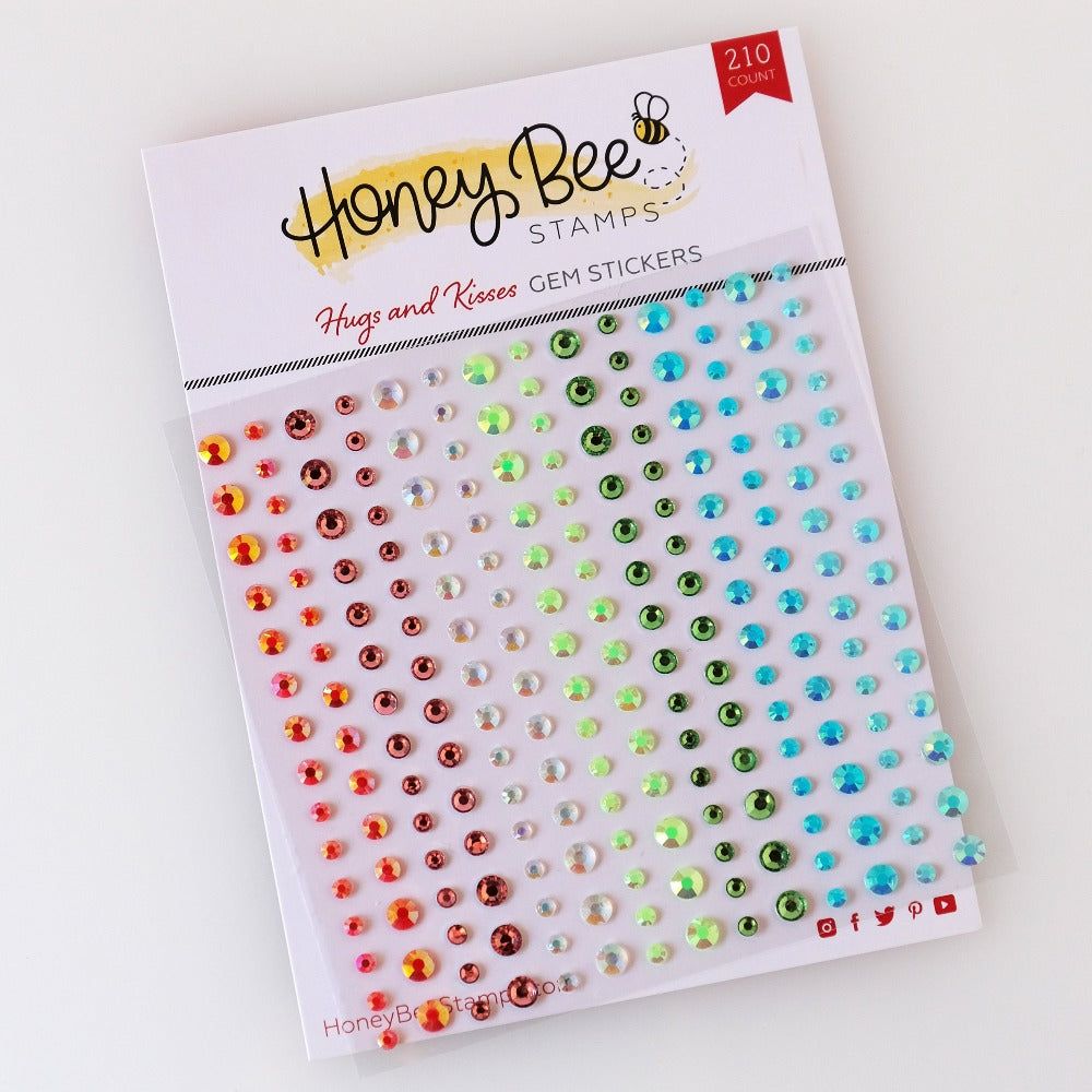 Hugs and Kisses Gem Stickers - 210 Count - Honey Bee Stamps