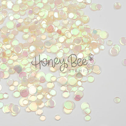 Iced Lemonade - No Hole Sequins - Pale Yellow Iridescent Confetti Mix - Honey Bee Stamps