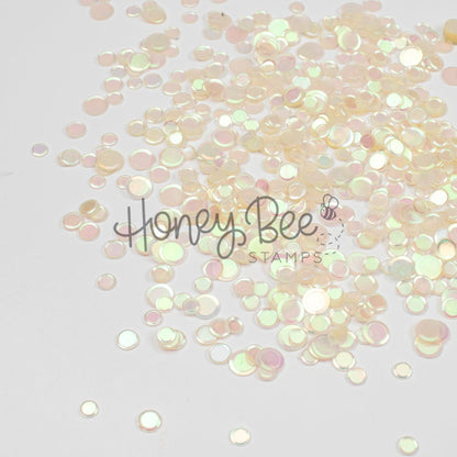 Iced Lemonade - No Hole Sequins - Pale Yellow Iridescent Confetti Mix - Honey Bee Stamps