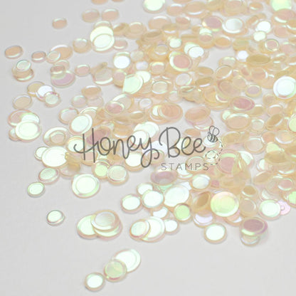 Iced Lemonade - No Hole Sequins - Pale Yellow Iridescent Confetti Mix - Honey Bee Stamps