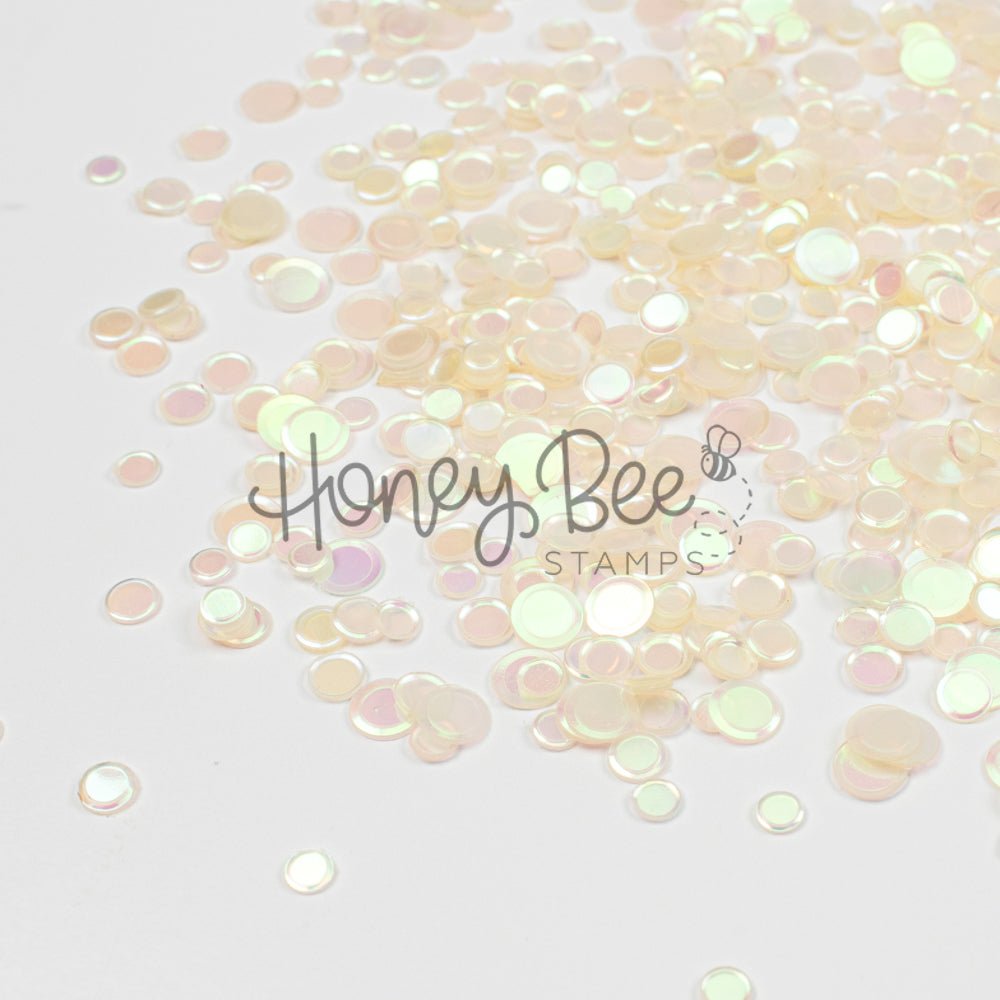Iced Lemonade - No Hole Sequins - Pale Yellow Iridescent Confetti Mix - Honey Bee Stamps