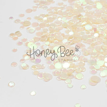 Iced Lemonade - No Hole Sequins - Pale Yellow Iridescent Confetti Mix - Honey Bee Stamps