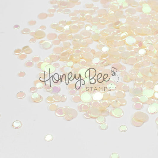 Iced Lemonade - No Hole Sequins - Pale Yellow Iridescent Confetti Mix - Honey Bee Stamps