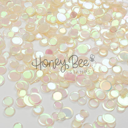 Iced Lemonade - No Hole Sequins - Pale Yellow Iridescent Confetti Mix - Honey Bee Stamps