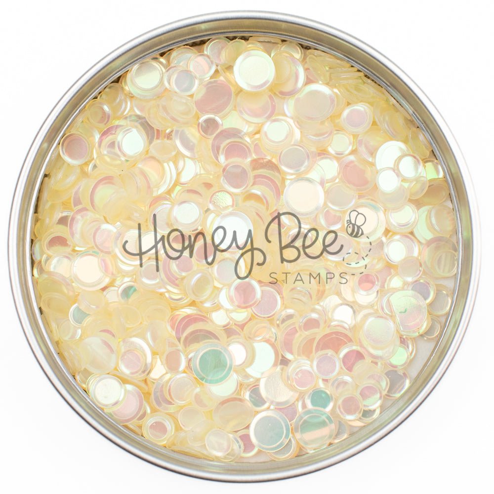 Iced Lemonade - No Hole Sequins - Pale Yellow Iridescent Confetti Mix - Honey Bee Stamps