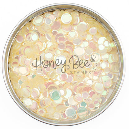Iced Lemonade - No Hole Sequins - Pale Yellow Iridescent Confetti Mix - Honey Bee Stamps