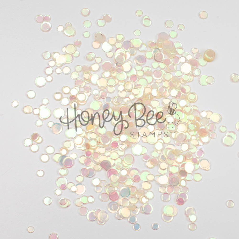 Iced Lemonade - No Hole Sequins - Pale Yellow Iridescent Confetti Mix - Honey Bee Stamps