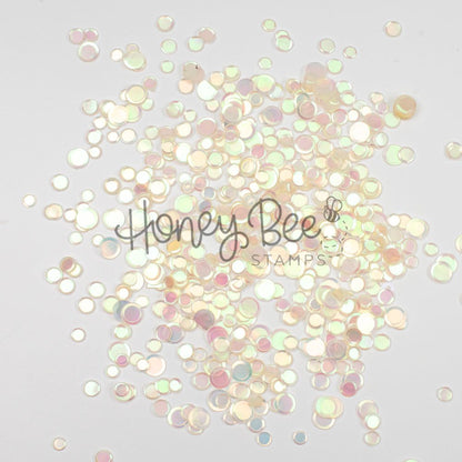 Iced Lemonade - No Hole Sequins - Pale Yellow Iridescent Confetti Mix - Honey Bee Stamps