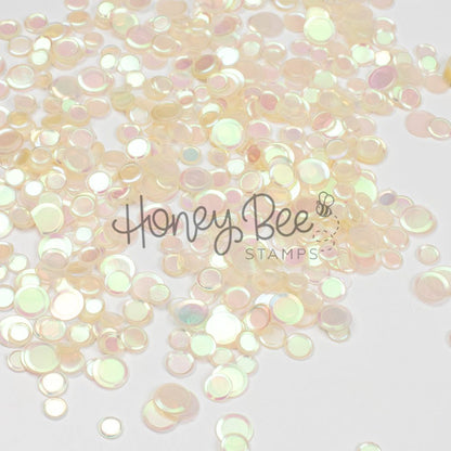 Iced Lemonade - No Hole Sequins - Pale Yellow Iridescent Confetti Mix - Honey Bee Stamps