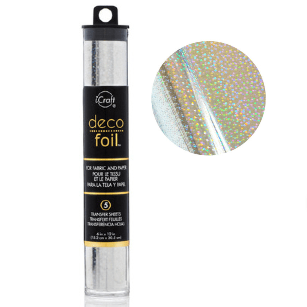 iCraft Deco Foil Transfer Sheets - Silver Stars - Honey Bee Stamps