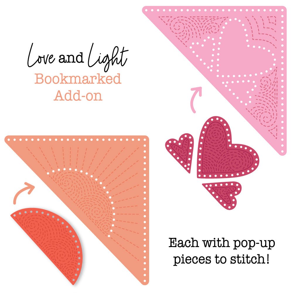 In Stitches: Bookmarked Love & Light - Honey Cuts - Stand - Alone Dies - Honey Bee Stamps