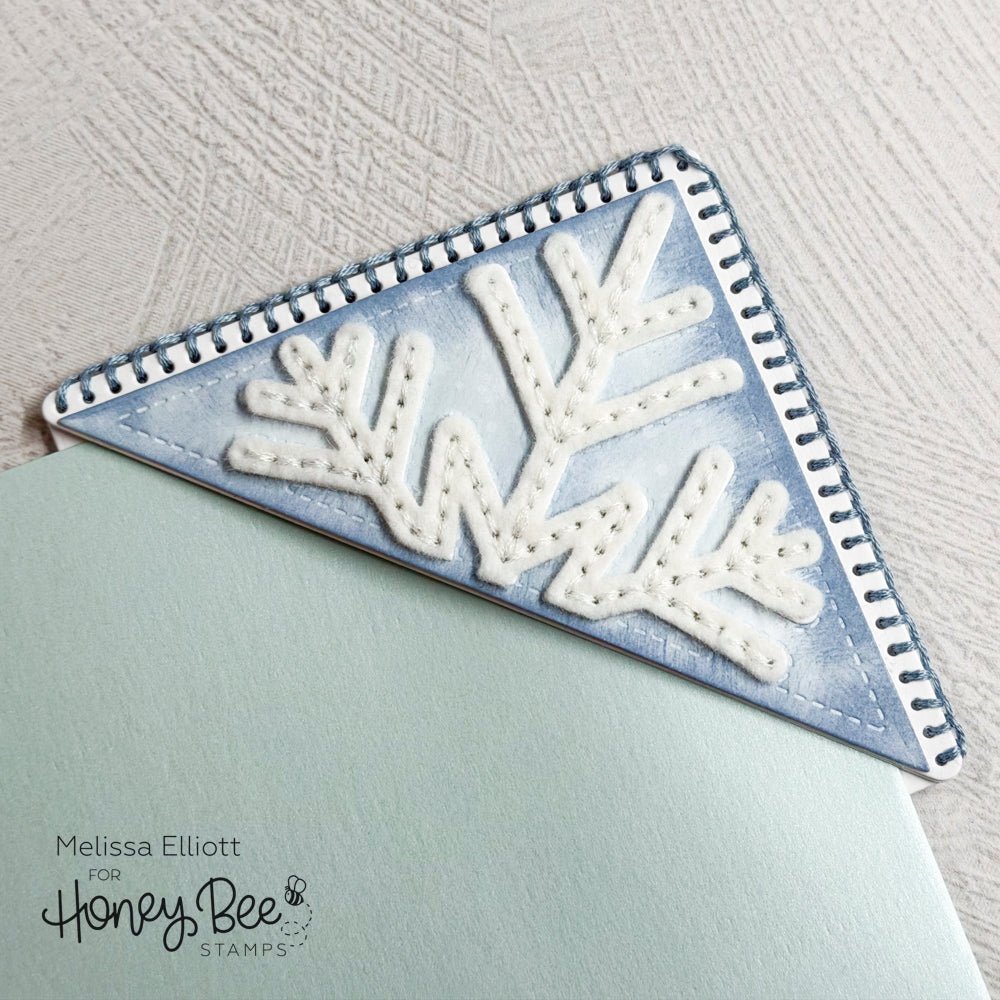 In Stitches: Bookmarked Snowflake - Honey Cuts - Stand - Alone Dies - Honey Bee Stamps