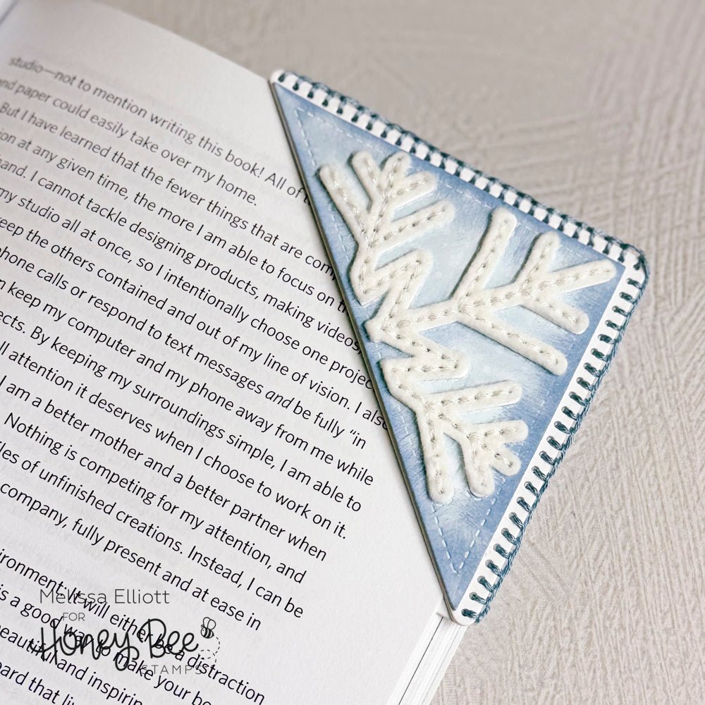 In Stitches: Bookmarked Snowflake - Honey Cuts - Stand - Alone Dies - Honey Bee Stamps