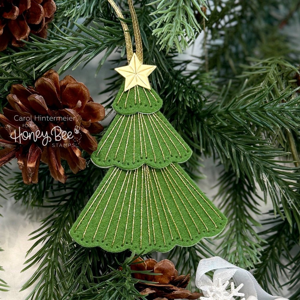 In Stitches: Christmas Tree - Honey Cuts - Stand - Alone Dies - Honey Bee Stamps