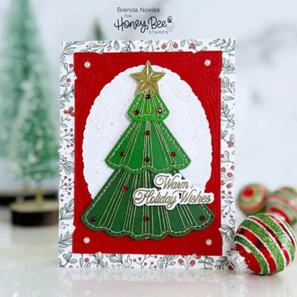 In Stitches: Christmas Tree - Honey Cuts - Stand - Alone Dies - Honey Bee Stamps