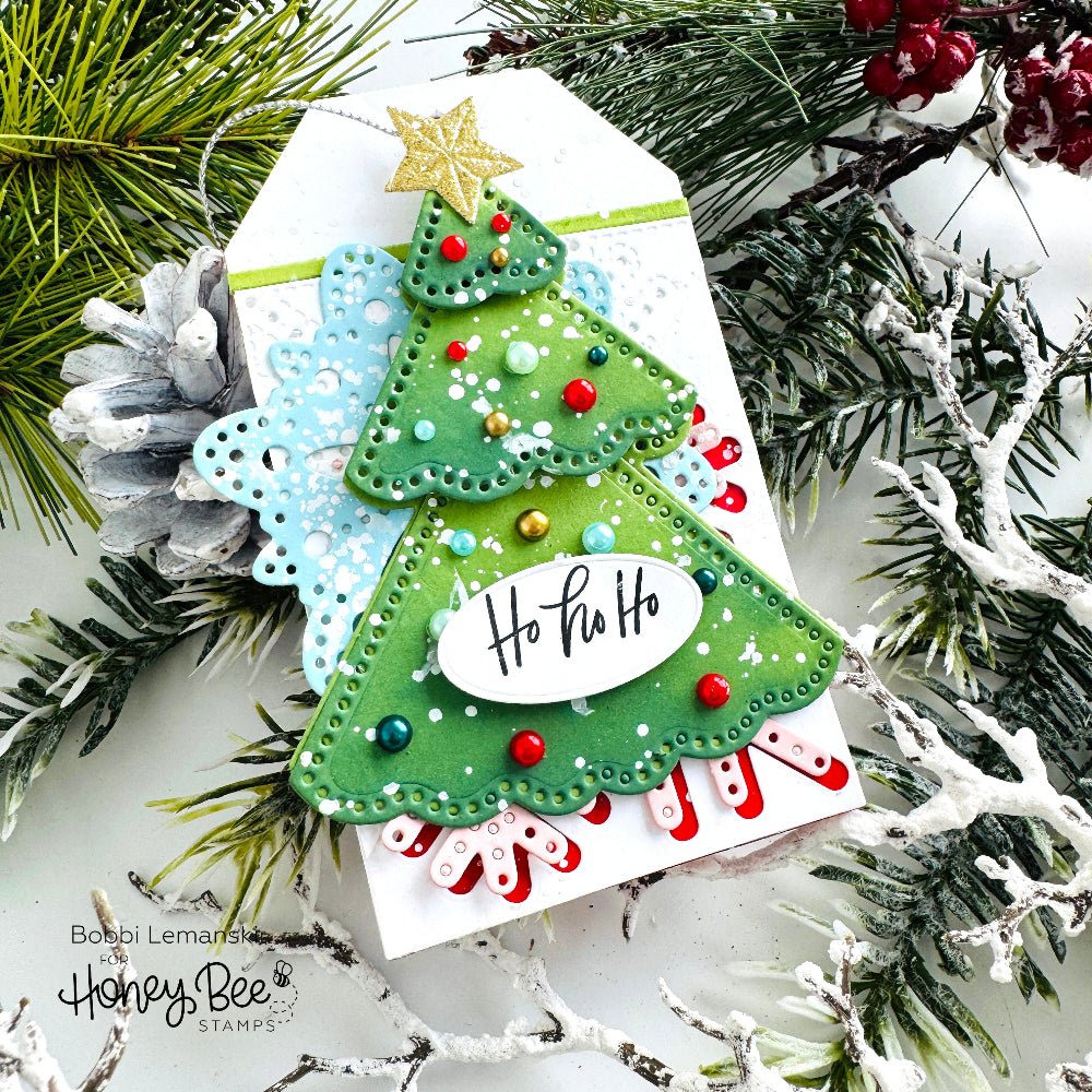 In Stitches: Christmas Tree - Honey Cuts - Stand - Alone Dies - Honey Bee Stamps