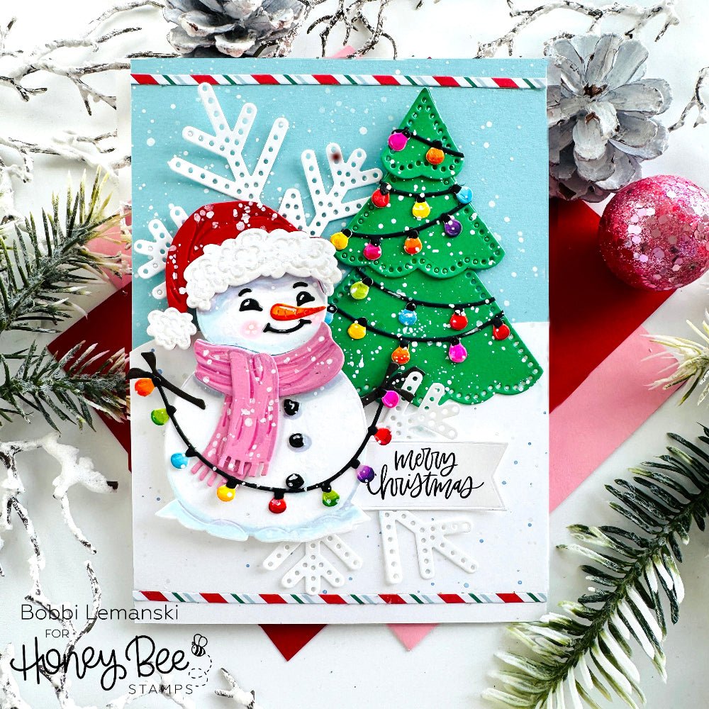 In Stitches: Christmas Tree - Honey Cuts - Stand - Alone Dies - Honey Bee Stamps
