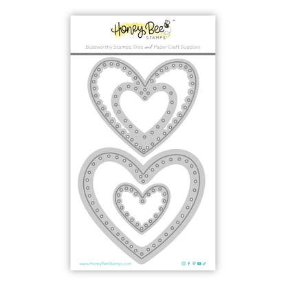 In Stitches: Heart - Honey Cuts - Stand - Alone Dies - Honey Bee Stamps