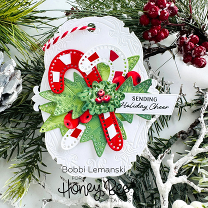 In Stitches: Holly - Honey Cuts - Stand - Alone Dies - Honey Bee Stamps