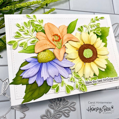 Inside: Birthday Sentiments - 6x6 Photopolymer Stamp Set - Honey Bee Stamps