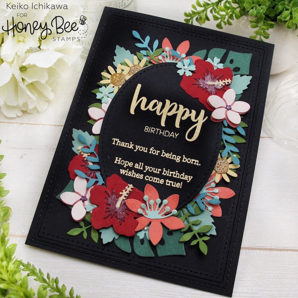 Inside: Birthday Sentiments - 6x6 Photopolymer Stamp Set - Honey Bee Stamps