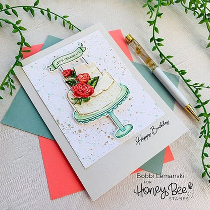 Inside: Birthday Sentiments - 6x6 Photopolymer Stamp Set - Honey Bee Stamps