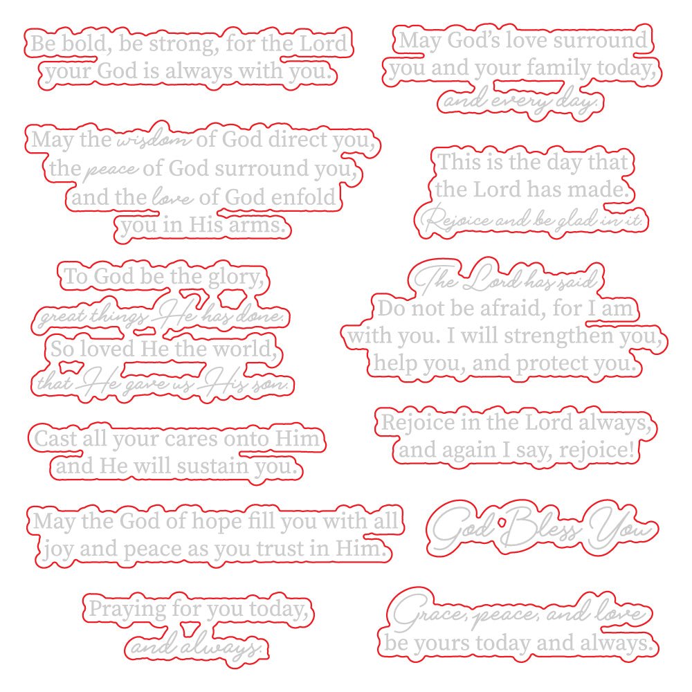 Inside Sentiments: God's Love - Honey Cuts - Coordinating Dies - Honey Bee Stamps