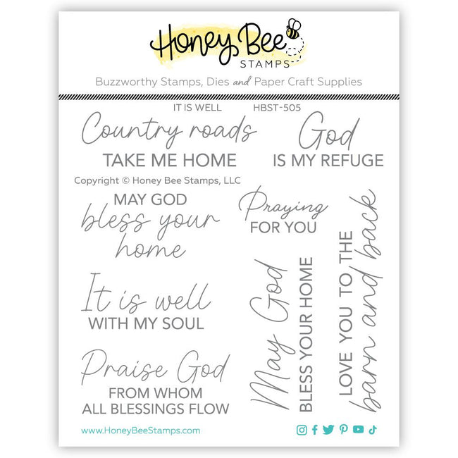 It Is Well - 4x4 Stamp Set - Honey Bee Stamps