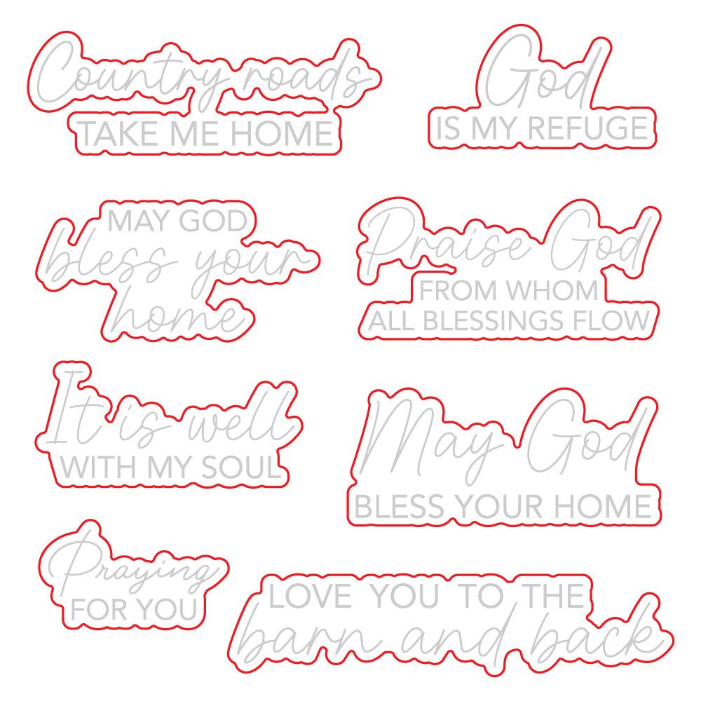 It Is Well - Honey Cuts - Coordinating Dies - Honey Bee Stamps