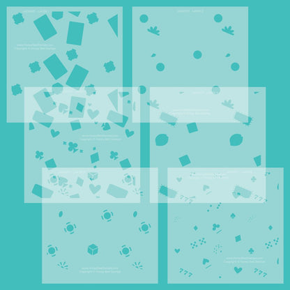 Jackpot - Set of 6 - 6"x6" Coordinating Stencils - Honey Bee Stamps