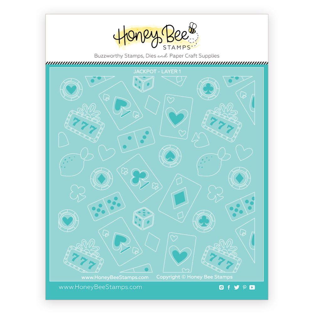 Jackpot - Set of 6 - 6"x6" Coordinating Stencils - Honey Bee Stamps
