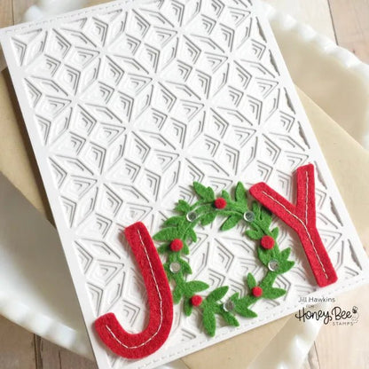 Joy Noel Wreath - Honey Cuts - Stand - Alone Dies - Honey Bee Stamps