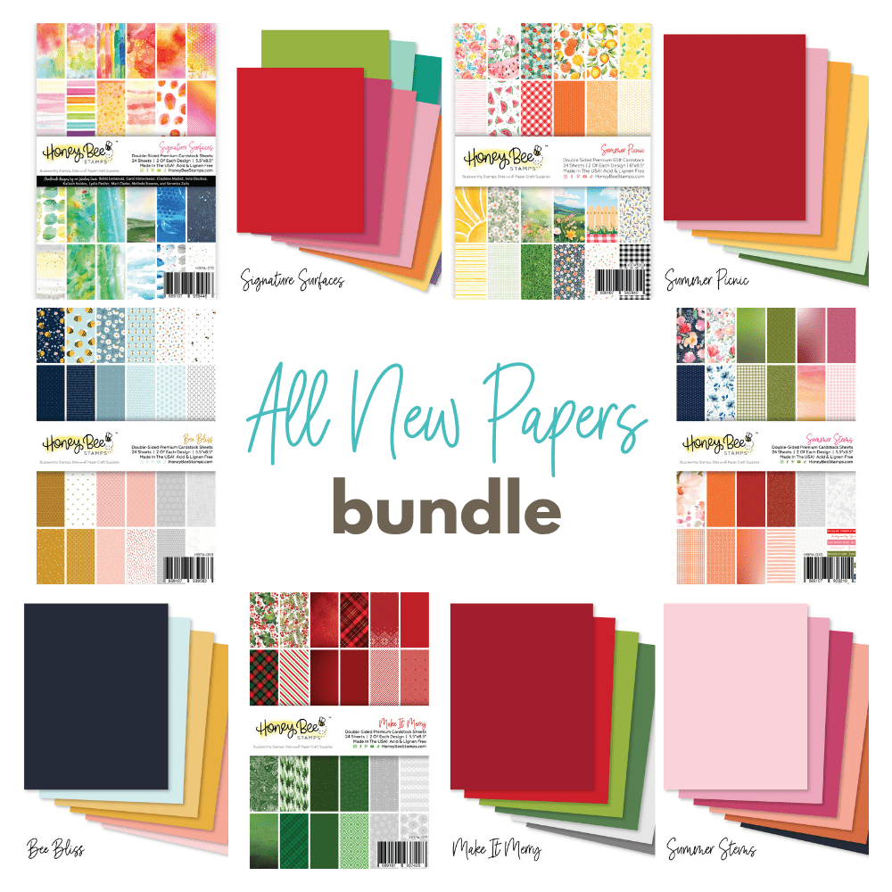 July 2026 - All New Printed Paper Packs and Coordinating Solid Cardstock - Honey Bee Stamps